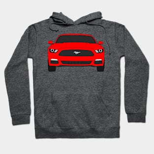 Ford Mustang Front End Race Red Hoodie